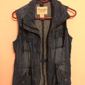 American Rag Denim Zip Up Vest